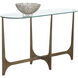 Juliane 52 X 17 inch Clear / Antique Brass Console Table
